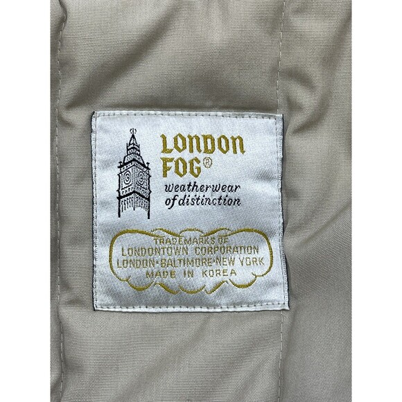 London Fog Mens Brown Puffer Winter Anorak Coat Jacket Size 44 R - Picture 3 of 8